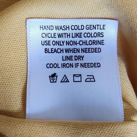 Altar'd State Jovanna Mustard Mini Dress With Tie Belt, Embroidered, L - Picture 7 of 8